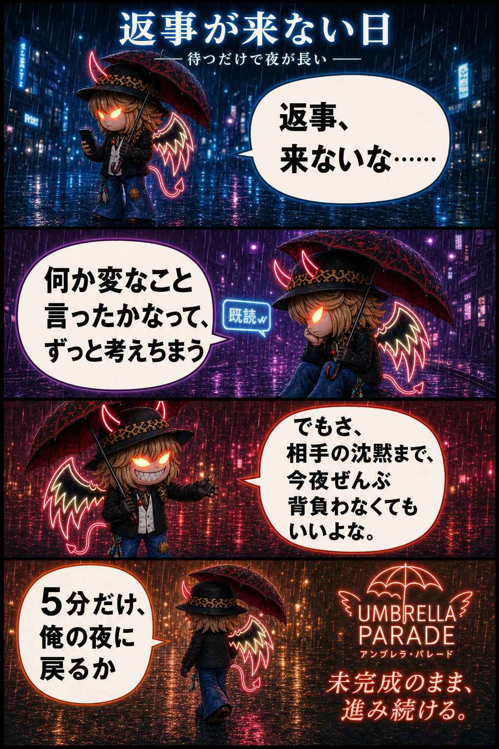 返事が来ない日