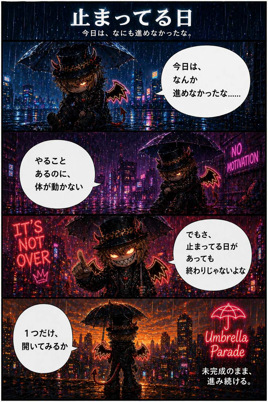 止まってる日