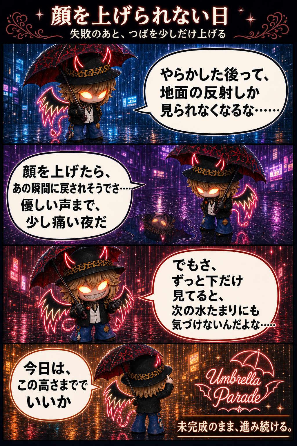 顔を上げられない日