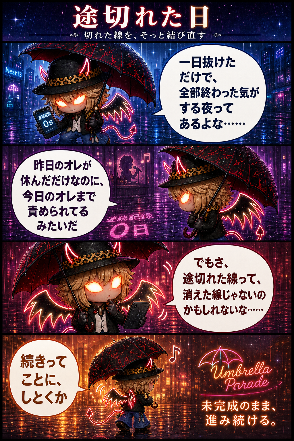 途切れた日