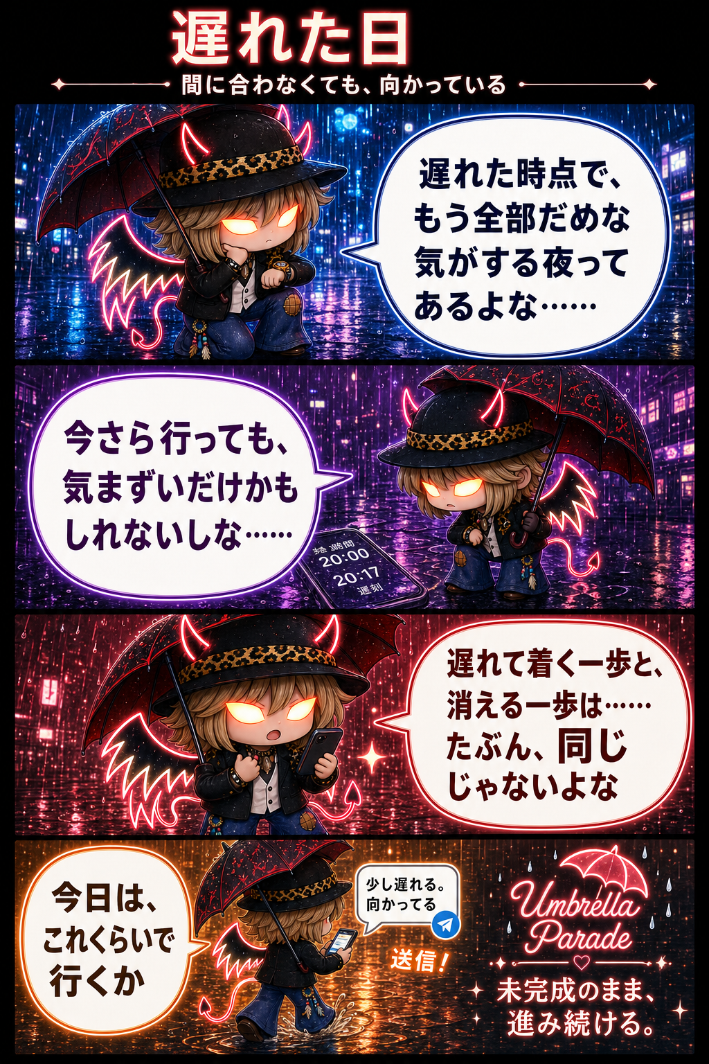 遅れた日